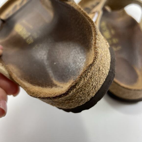 Birkenstock Gizeh Thong Sandals Women Size 40 US Size 9-9.5 Orange Leather - Picture 9 of 10